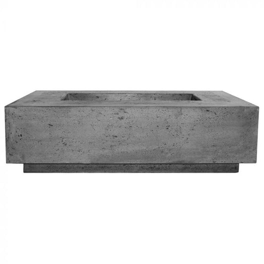 Prism Hardscapes Tavola 1 56" Pewter Rectangular Concrete Natural Gas Fire Pit Table