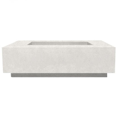 Prism Hardscapes Tavola 1 56" Ultra White Rectangular Concrete Natural Gas Fire Pit Table