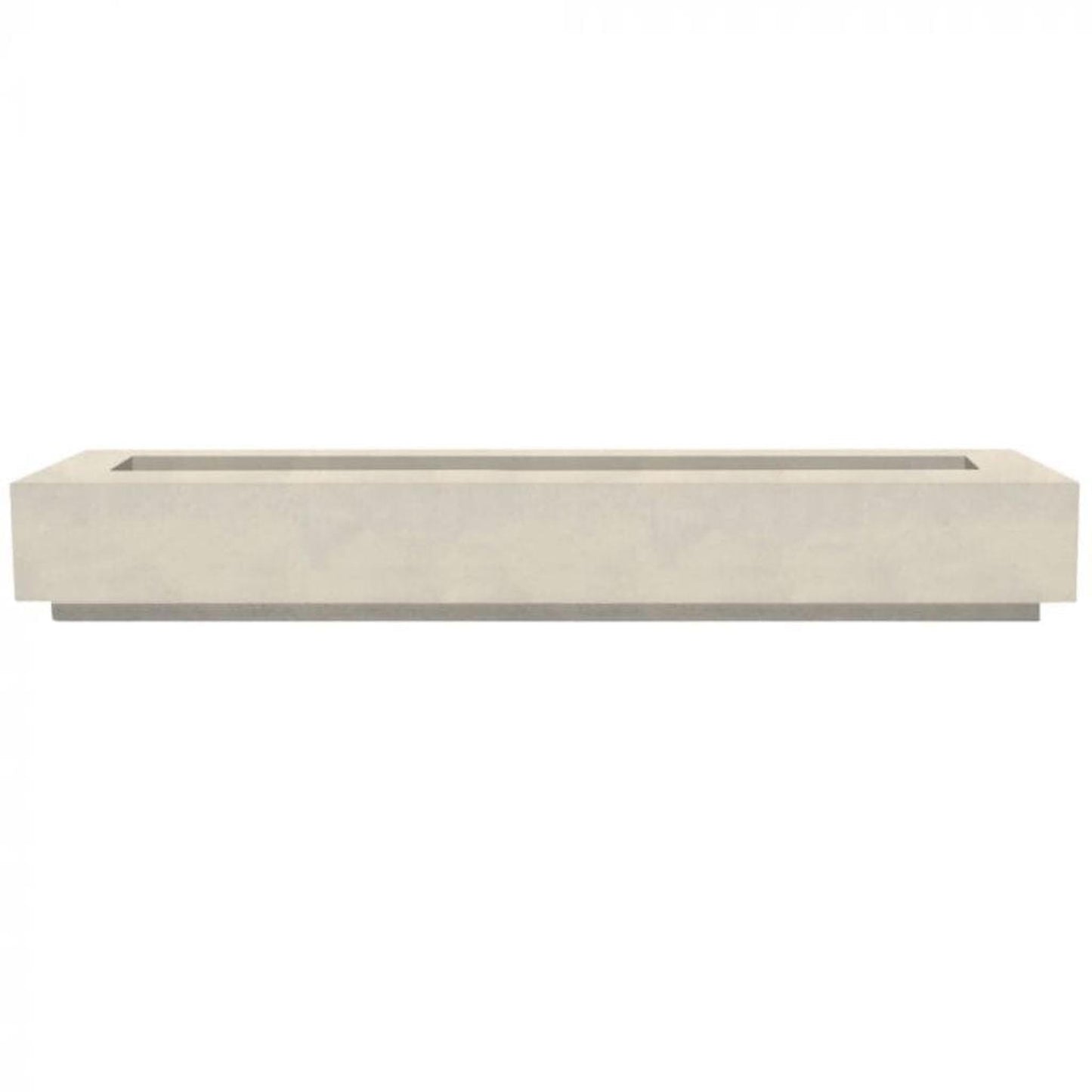 Prism Hardscapes Tavola 110 110" Coastal Rectangular Concrete Natural Gas Fire Pit Table With Windguard