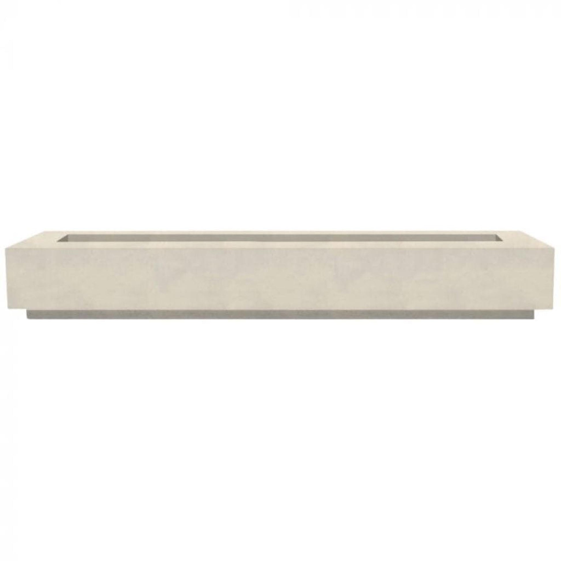 Prism Hardscapes Tavola 110 110" Coastal Rectangular Concrete Natural Gas Fire Pit Table With Windguard