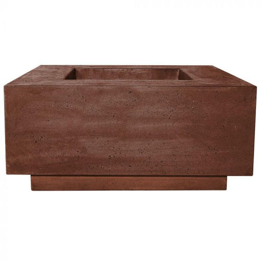 Prism Hardscapes Tavola 2 36" Cafe Square Concrete Natural Gas Fire Pit Table