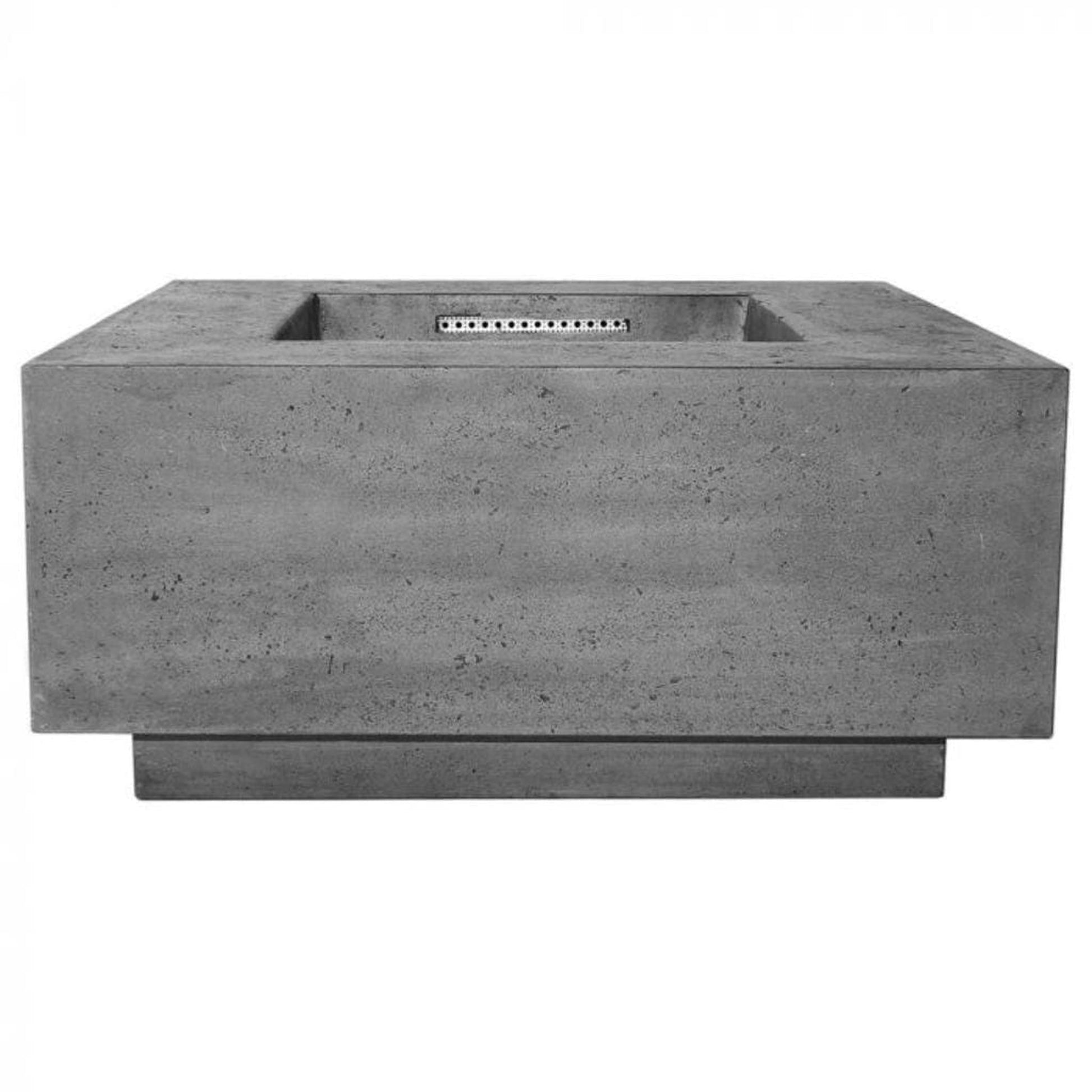 Prism Hardscapes Tavola 2 36" Pewter Square Concrete Propane Gas Fire Pit Table