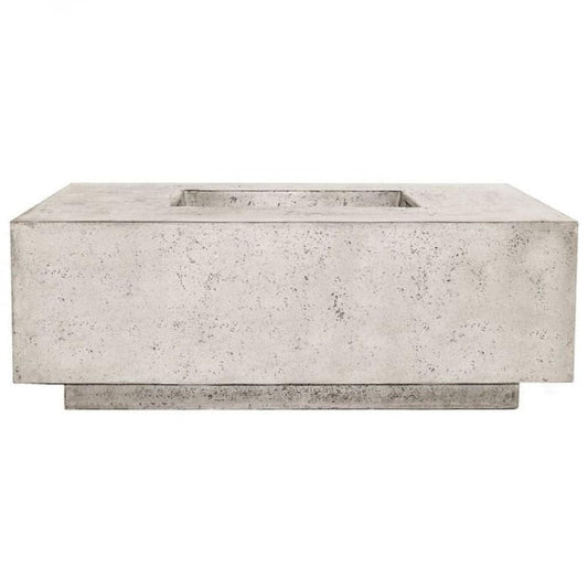 Prism Hardscapes Tavola 3 48" Natural Square Concrete Propane Gas Fire Pit Table