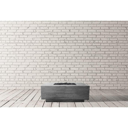 Prism Hardscapes Tavola 3 48" Pewter Square Concrete Propane Gas Fire Pit Table