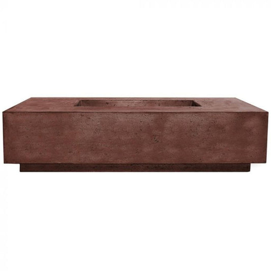 Prism Hardscapes Tavola 4 66" Cafe Rectangular Concrete Propane Gas Fire Pit Table