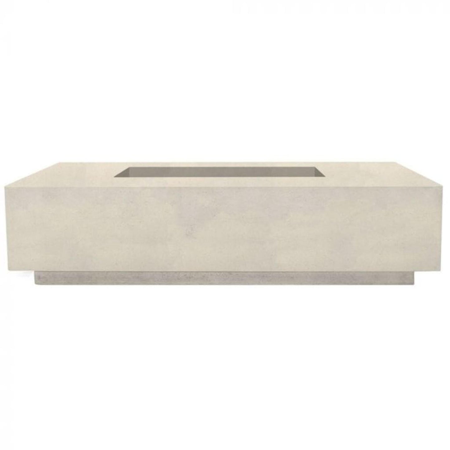Prism Hardscapes Tavola 4 66" Coastal Rectangular Concrete Natural Gas Fire Pit Table