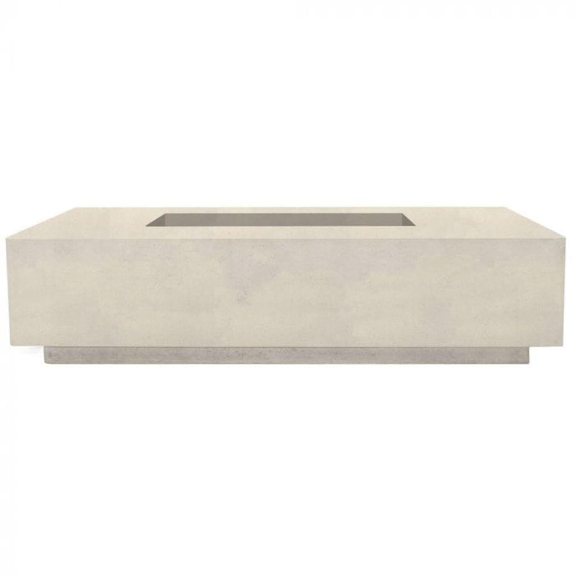 Prism Hardscapes Tavola 4 66" Coastal Rectangular Concrete Propane Gas Fire Pit Table
