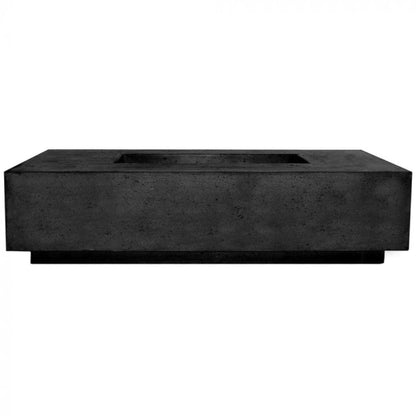 Prism Hardscapes Tavola 4 66" Ebony Rectangular Concrete Propane Gas Fire Pit Table