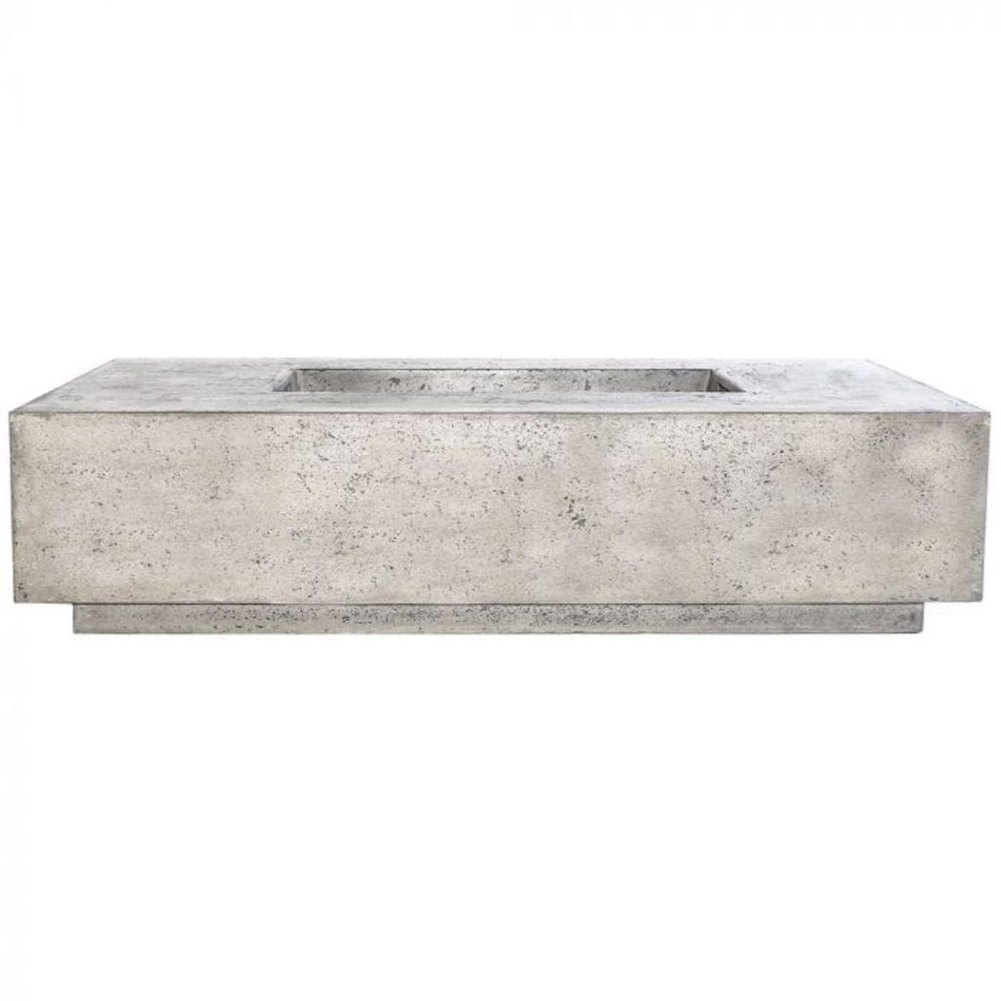 Prism Hardscapes Tavola 4 66" Natural Rectangular Concrete Natural Gas Fire Pit Table