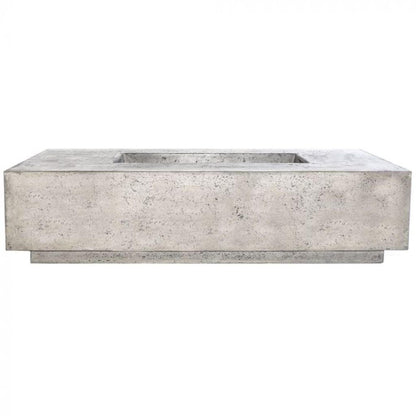 Prism Hardscapes Tavola 4 66" Natural Rectangular Concrete Propane Gas Fire Pit Table