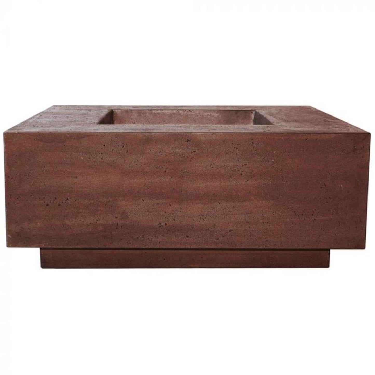 Prism Hardscapes Tavola 42 42" Cafe Square Concrete Natural Gas Fire Pit Table