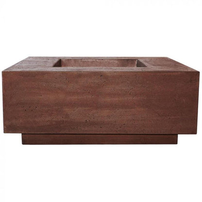 Prism Hardscapes Tavola 42 42" Cafe Square Concrete Natural Gas Fire Pit Table