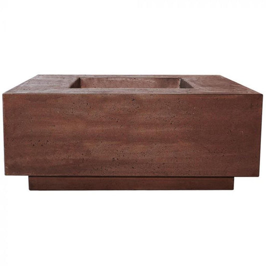 Prism Hardscapes Tavola 42 42" Cafe Square Concrete Natural Gas Fire Pit Table