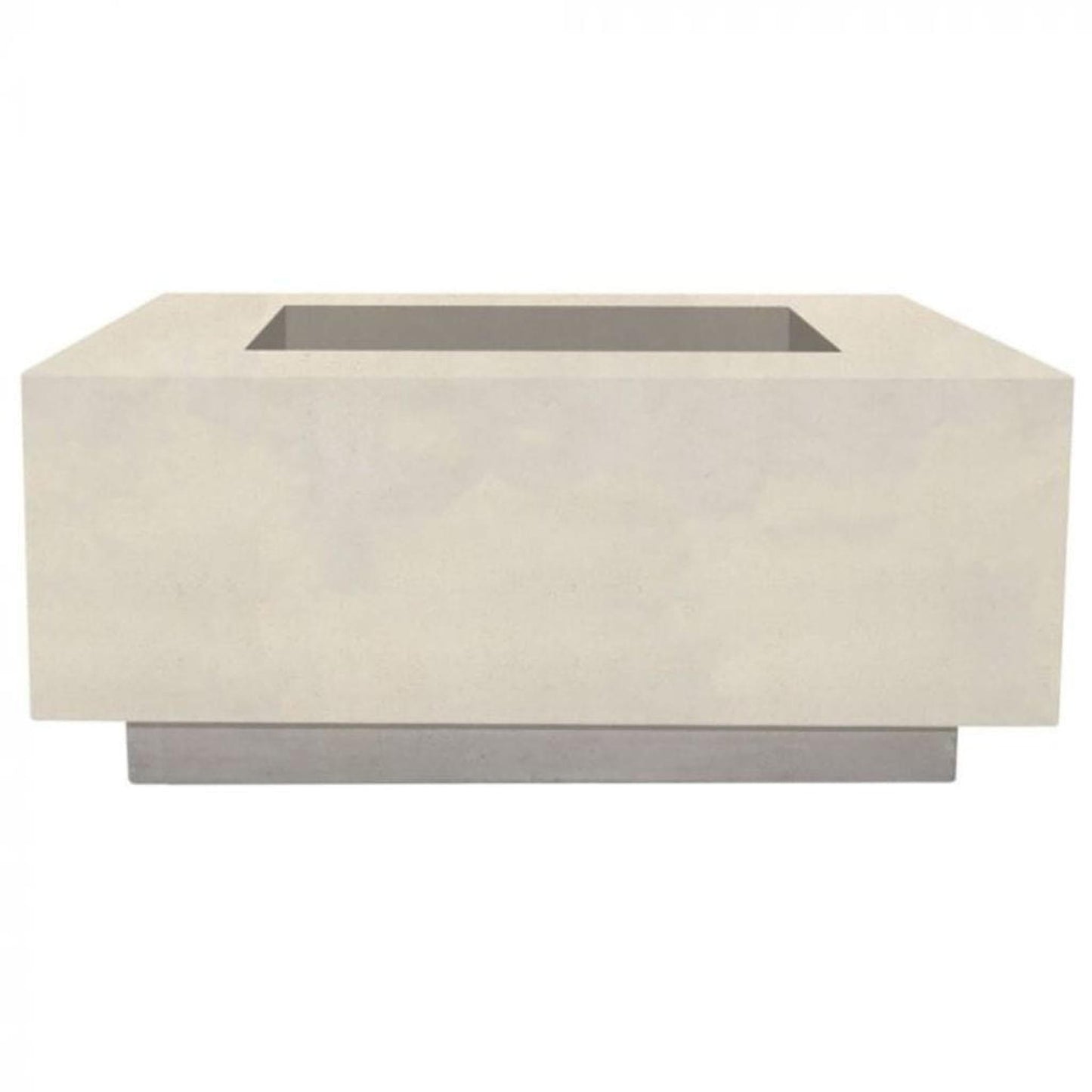 Prism Hardscapes Tavola 42 42" Coastal Square Concrete Propane Gas Fire Pit Table