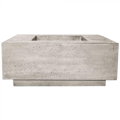 Prism Hardscapes Tavola 42 42" Natural Square Concrete Propane Gas Fire Pit Table