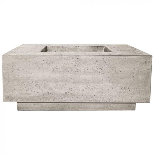 Prism Hardscapes Tavola 42 42" Natural Square Concrete Propane Gas Fire Pit Table