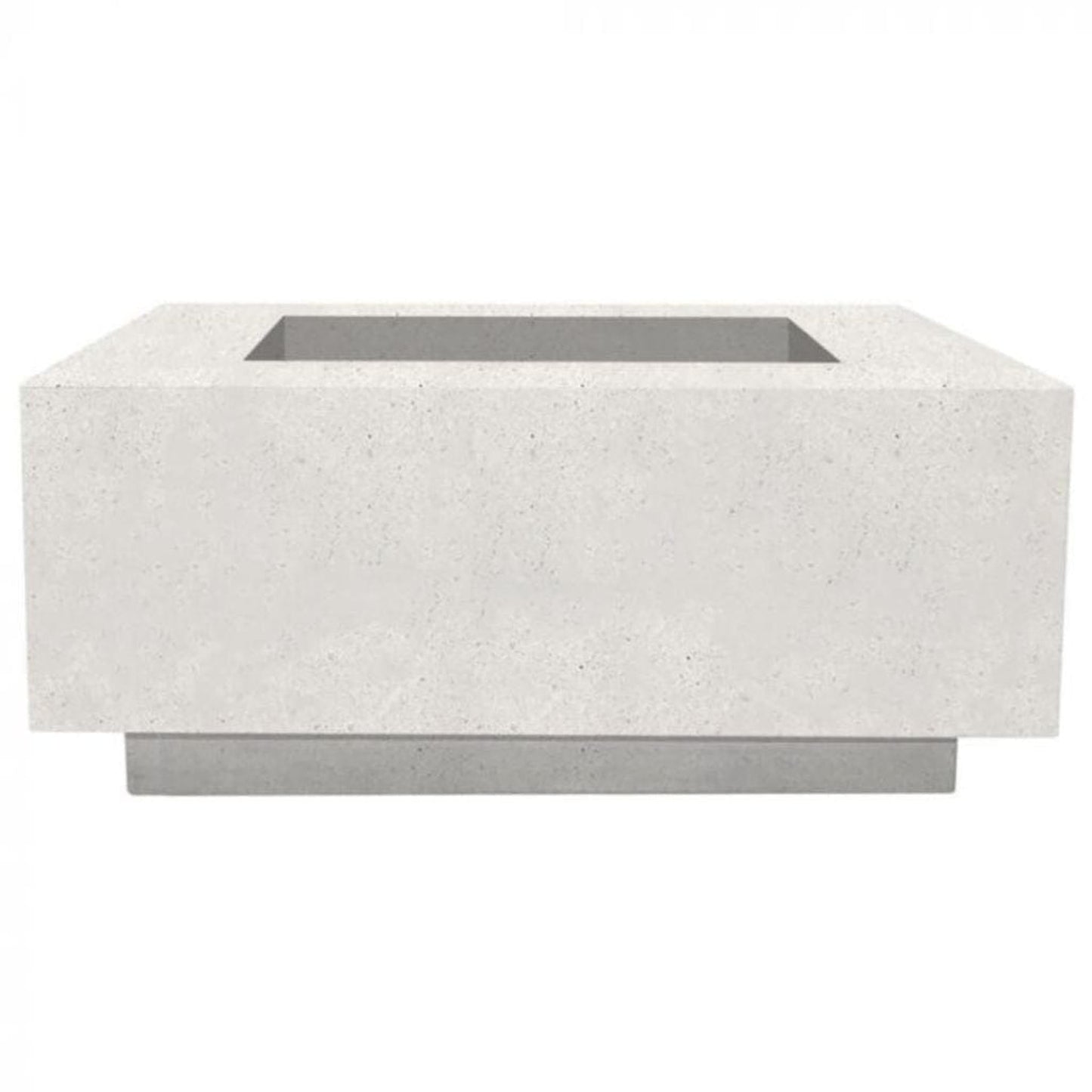 Prism Hardscapes Tavola 42 42" Ultra White Square Concrete Natural Gas Fire Pit Table