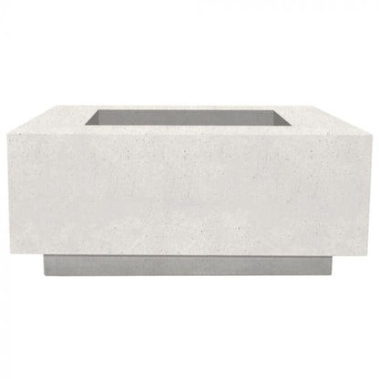 Prism Hardscapes Tavola 42 42" Ultra White Square Concrete Natural Gas Fire Pit Table