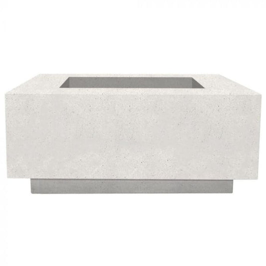 Prism Hardscapes Tavola 42 42" Ultra White Square Concrete Natural Gas Fire Pit Table
