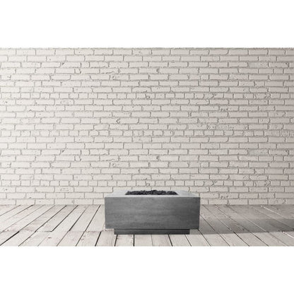 Prism Hardscapes 42" Ultra White Tavola 42 Concrete Propane Fire Pit Table