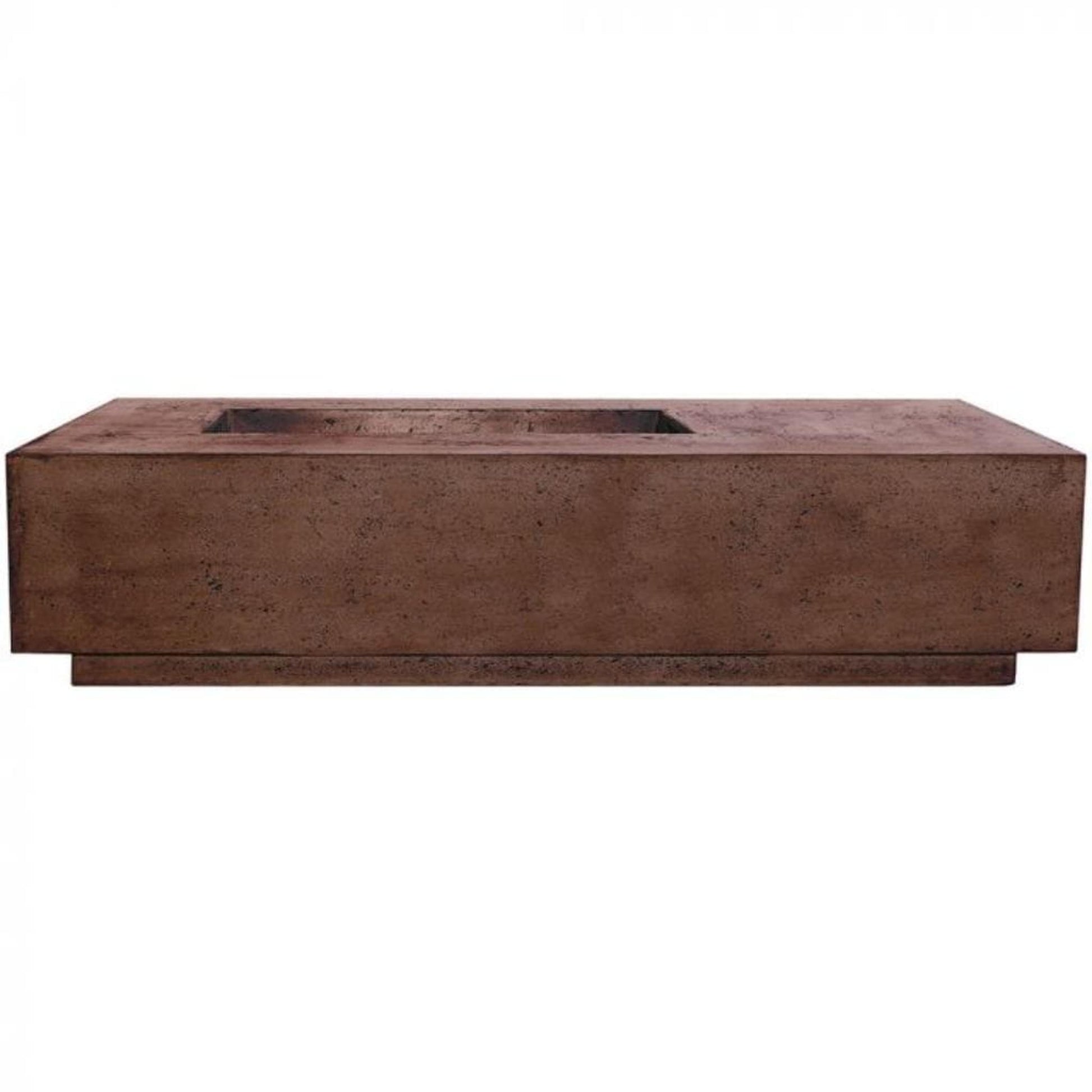Prism Hardscapes Tavola 5 80" Cafe Rectangular Concrete Propane Gas Fire Pit Table