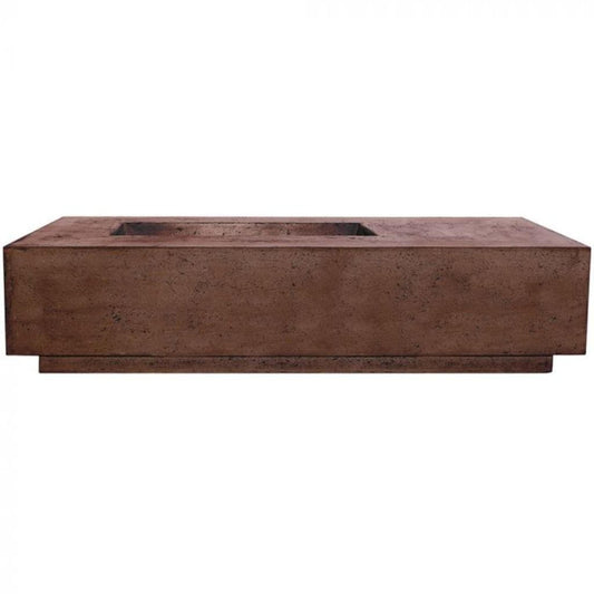 Prism Hardscapes Tavola 5 80" Cafe Rectangular Concrete Propane Gas Fire Pit Table
