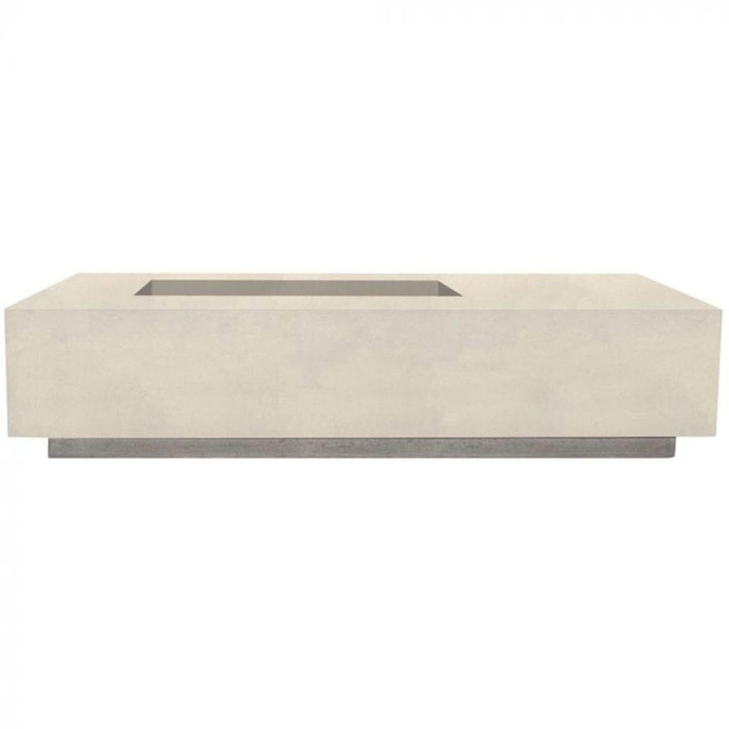 Prism Hardscapes Tavola 5 80" Coastal Rectangular Concrete Propane Gas Fire Pit Table