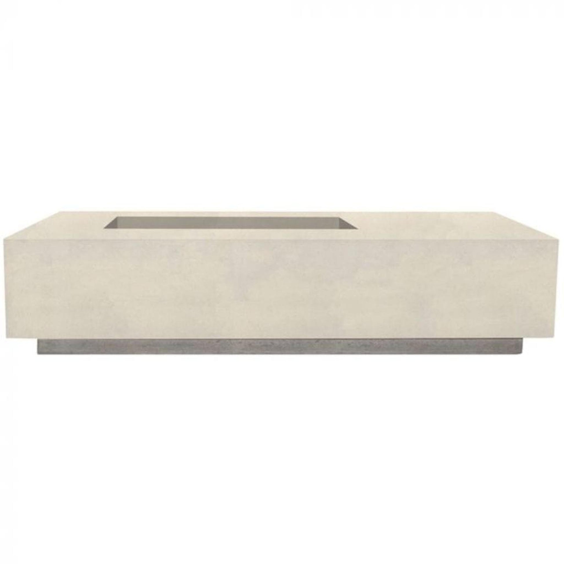 Prism Hardscapes Tavola 5 80" Coastal Rectangular Concrete Propane Gas Fire Pit Table