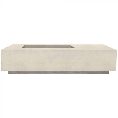 Prism Hardscapes Tavola 5 80" Coastal Rectangular Concrete Propane Gas Fire Pit Table