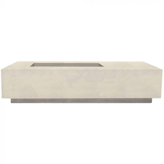 Prism Hardscapes Tavola 5 80" Coastal Rectangular Concrete Propane Gas Fire Pit Table