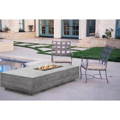 Prism Hardscapes Tavola 5 80" Natural Rectangular Concrete Natural Gas Fire Pit Table