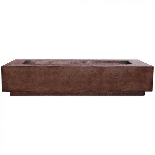 Prism Hardscapes Tavola 6 90" Cafe Rectangular Concrete Propane Gas Fire Pit Table