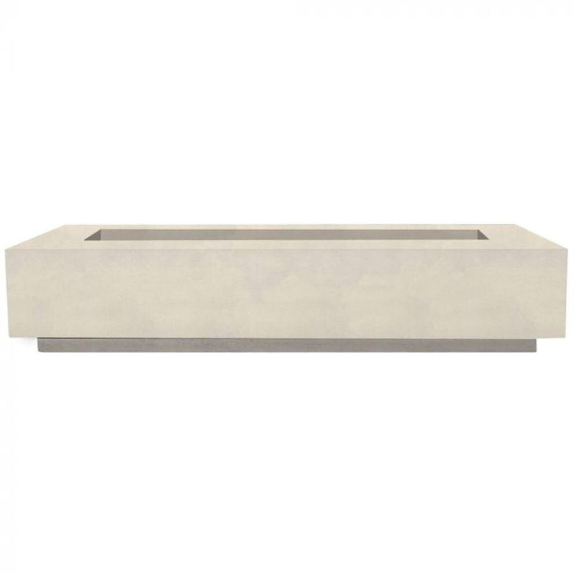 Prism Hardscapes Tavola 6 90" Coastal Rectangular Concrete Natural Gas Fire Pit Table