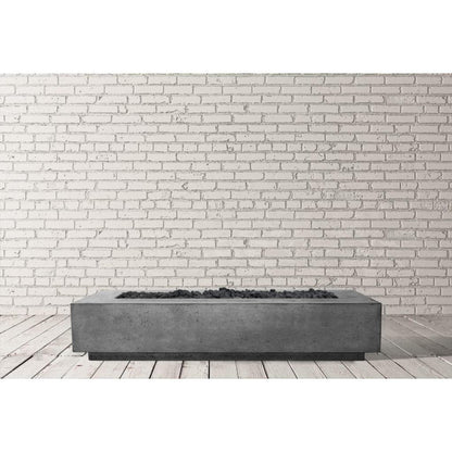 Prism Hardscapes Tavola 6 90" Coastal Rectangular Concrete Propane Gas Fire Pit Table