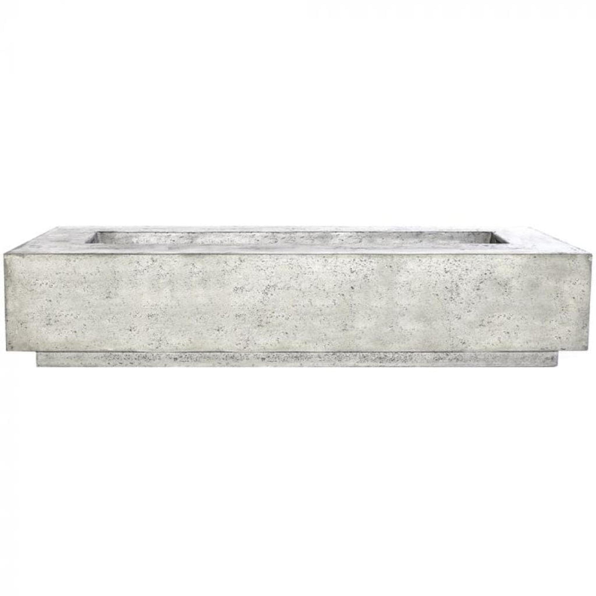 Prism Hardscapes Tavola 6 90" Natural Rectangular Concrete Propane Gas Fire Pit Table