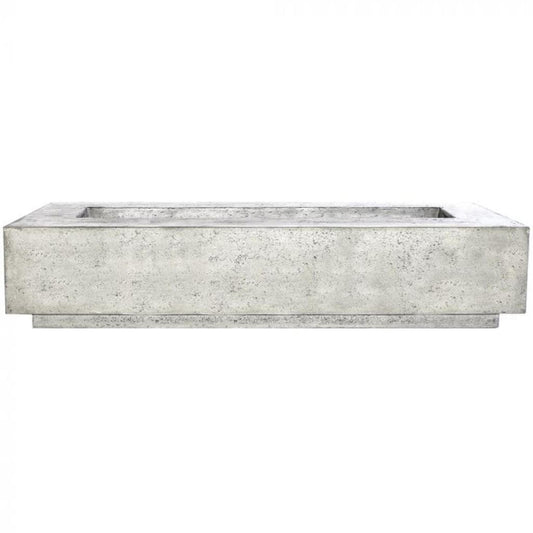 Prism Hardscapes Tavola 6 90" Natural Rectangular Concrete Propane Gas Fire Pit Table