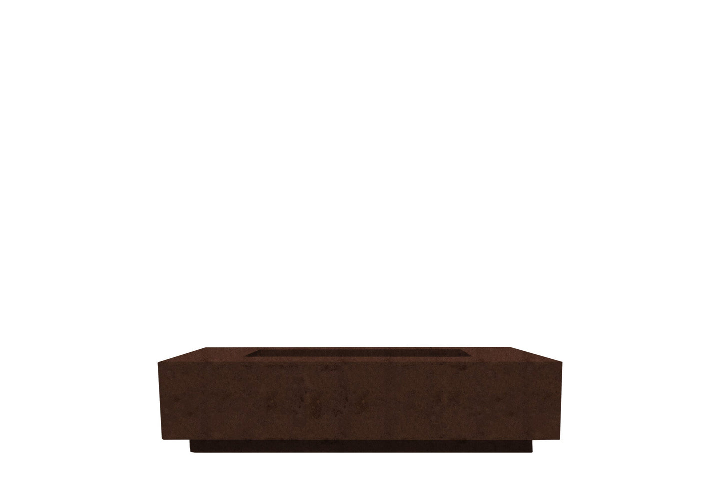 Prism Hardscapes Tavola 66 Slim 66" Cafe Rectangular Concrete Natural Gas Fire Pit Table