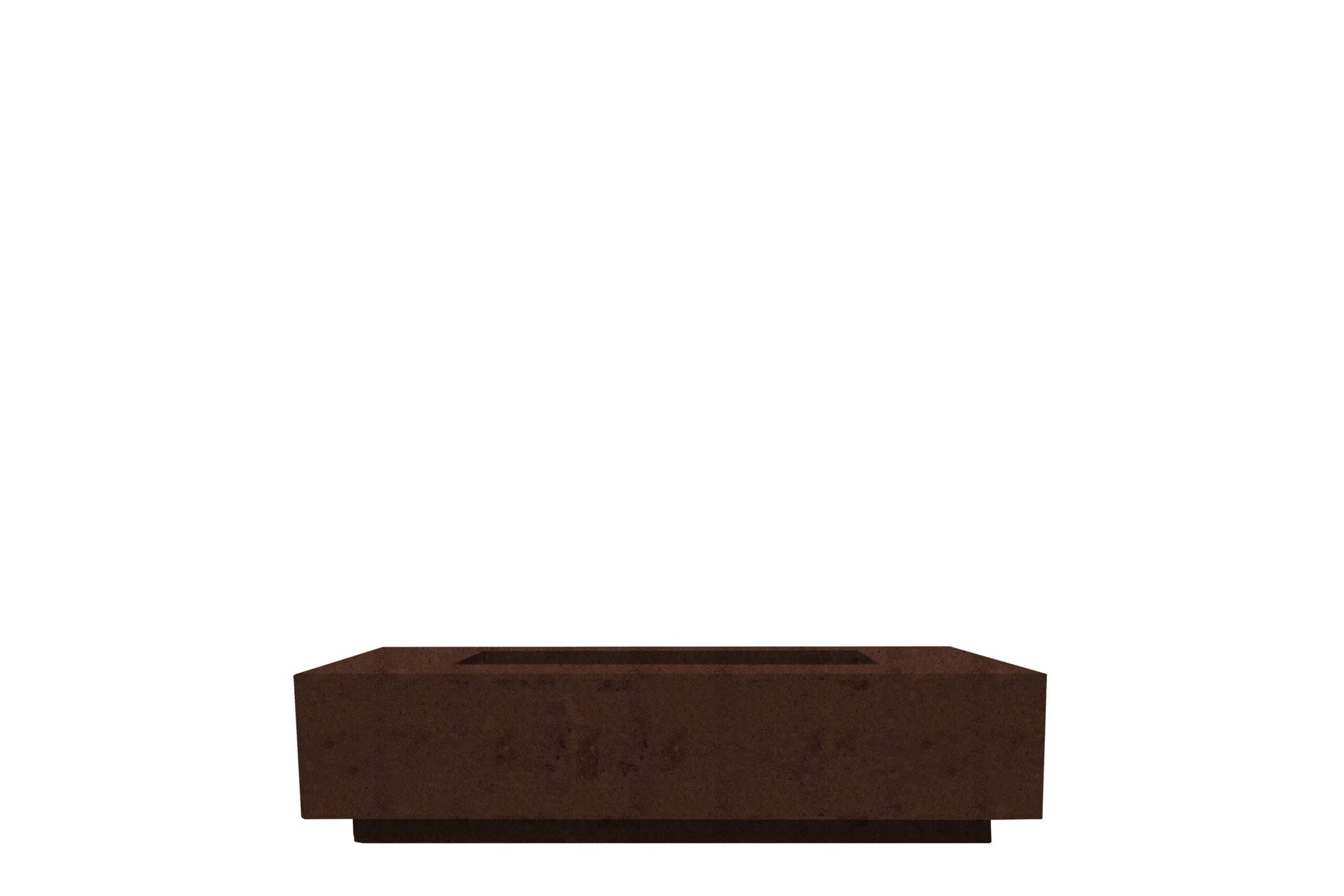 Prism Hardscapes Tavola 66 Slim 66" Cafe Rectangular Concrete Natural Gas Fire Pit Table