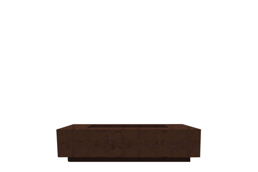 Prism Hardscapes Tavola 66 Slim 66" Cafe Rectangular Concrete Propane Gas Fire Pit Table