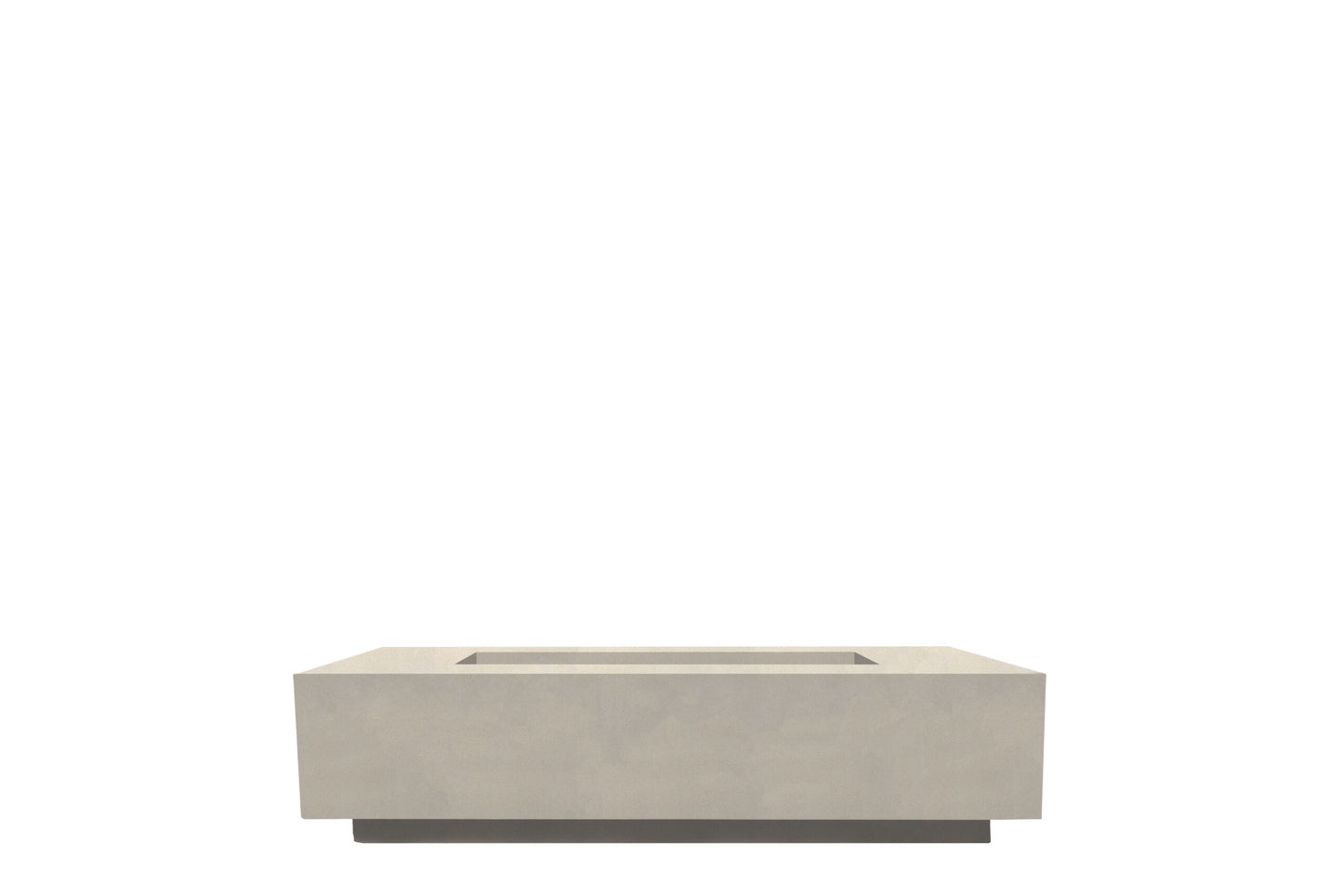Prism Hardscapes Tavola 66 Slim 66" Coastal Rectangular Concrete Natural Gas Fire Pit Table