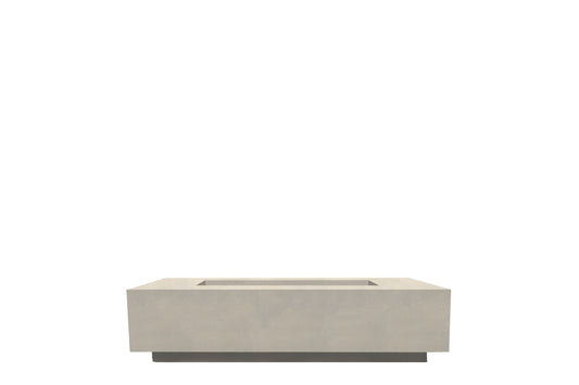 Prism Hardscapes Tavola 66 Slim 66" Coastal Rectangular Concrete Natural Gas Fire Pit Table