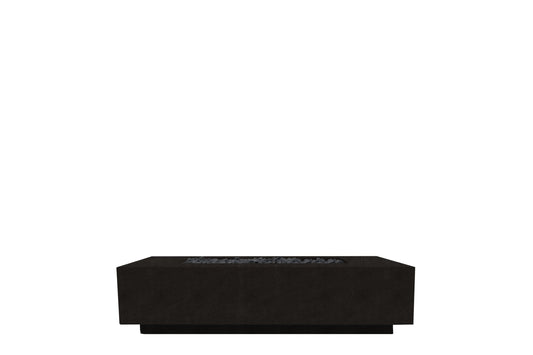 Prism Hardscapes Tavola 66 Slim 66" Ebony Rectangular Concrete Natural Gas Fire Pit Table
