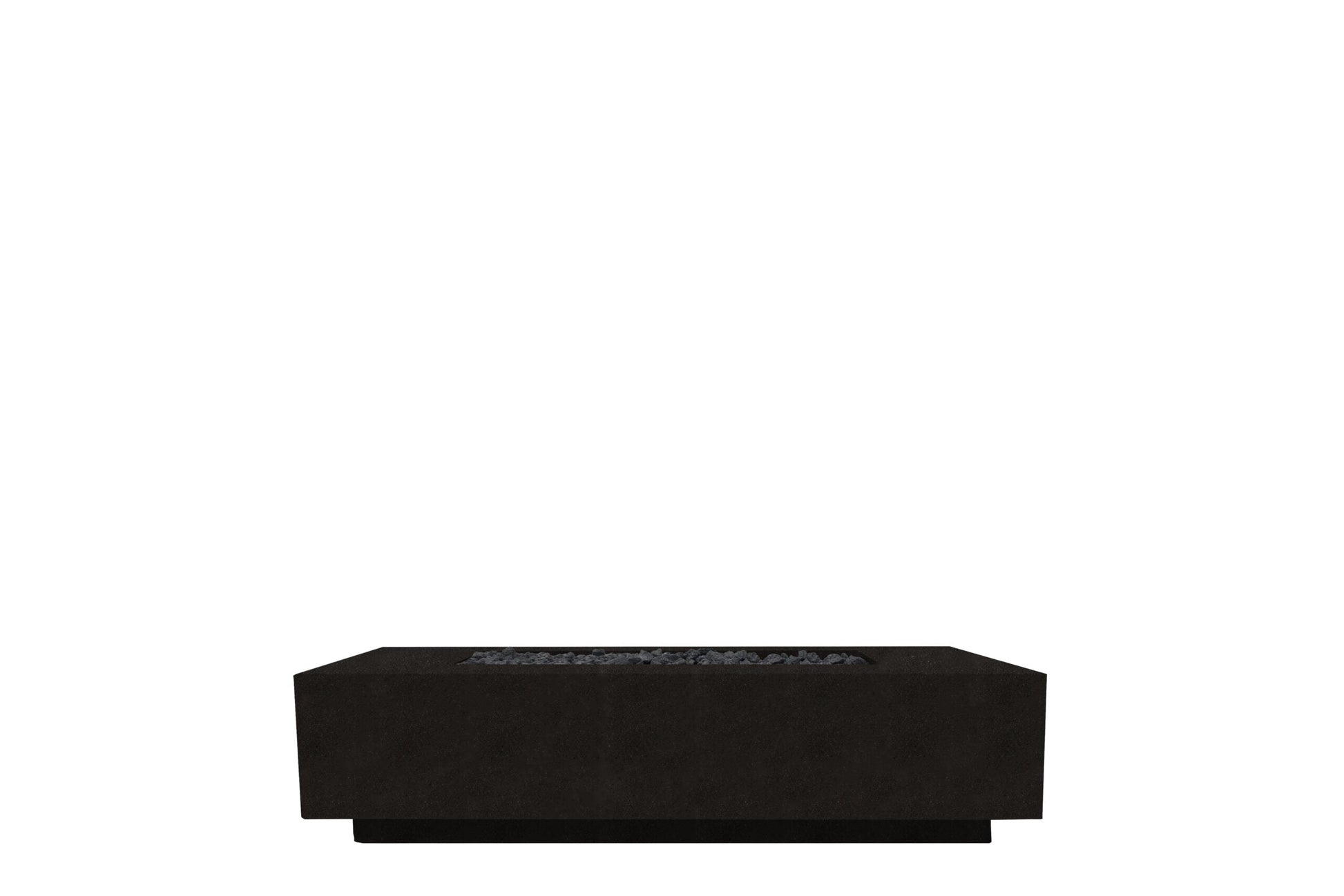 Prism Hardscapes Tavola 66 Slim 66" Ebony Rectangular Concrete Propane Gas Fire Pit Table