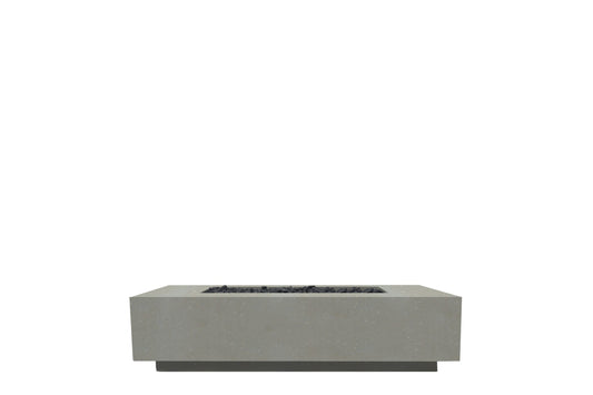 Prism Hardscapes Tavola 66 Slim 66" Natural Rectangular Concrete Propane Gas Fire Pit Table