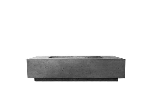 Prism Hardscapes Tavola 66 Slim 66" Pewter Rectangular Concrete Natural Gas Fire Pit Table