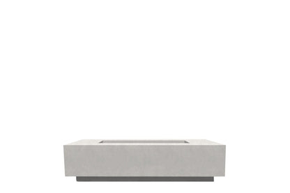 Prism Hardscapes Tavola 66 Slim 66" Ultra White Rectangular Concrete Natural Gas Fire Pit Table