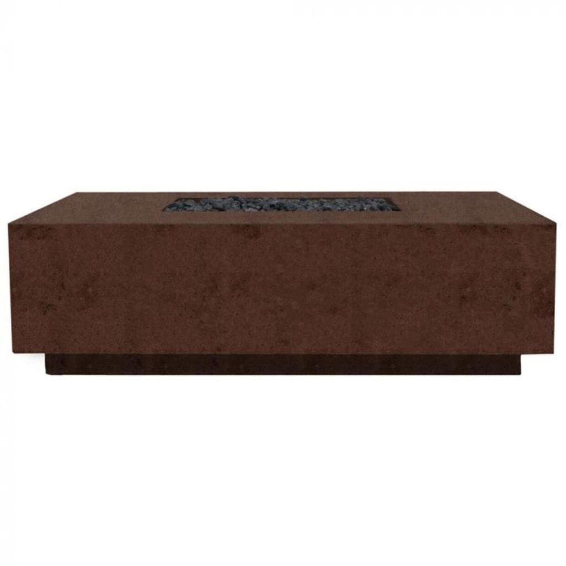 Prism Hardscapes Tavola 7 60" Cafe Rectangular Concrete Natural Gas Fire Pit Table