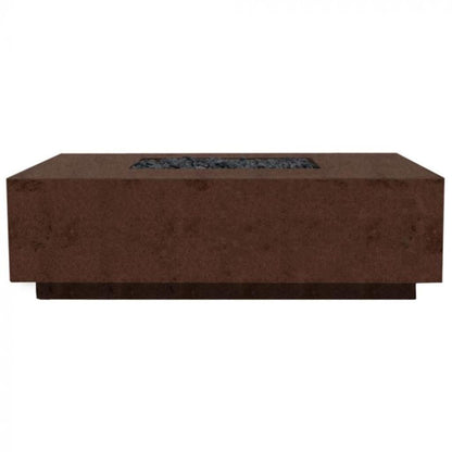 Prism Hardscapes Tavola 7 60" Cafe Rectangular Concrete Natural Gas Fire Pit Table