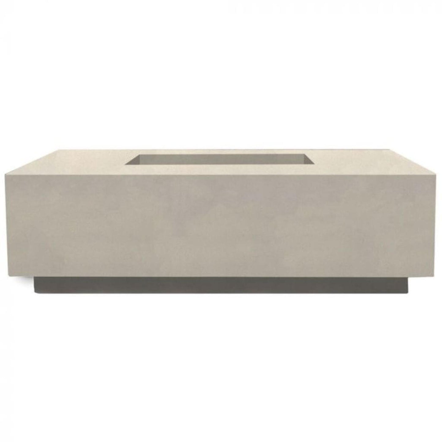 Prism Hardscapes Tavola 7 60" Coastal Rectangular Concrete Natural Gas Fire Pit Table