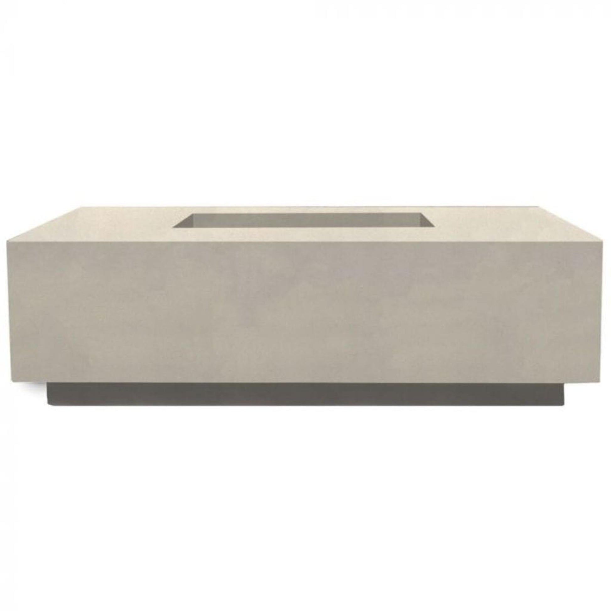 Prism Hardscapes Tavola 7 60" Coastal Rectangular Concrete Natural Gas Fire Pit Table